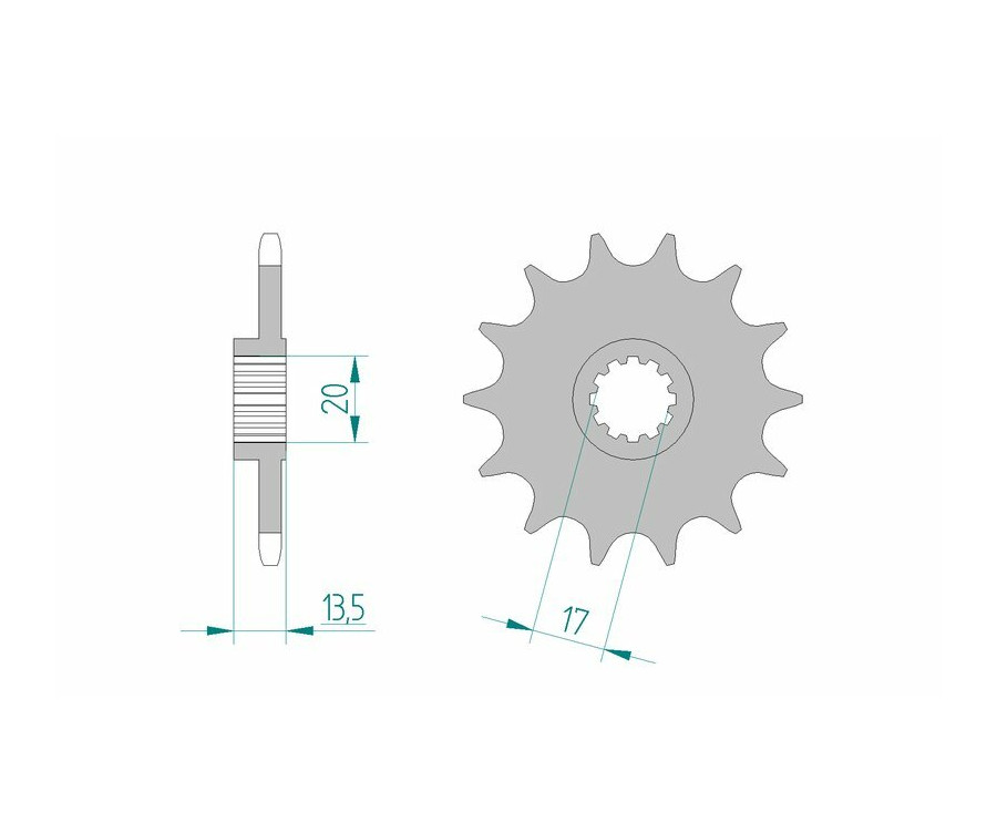 Pignon AFAM acier standard 55300 - 520