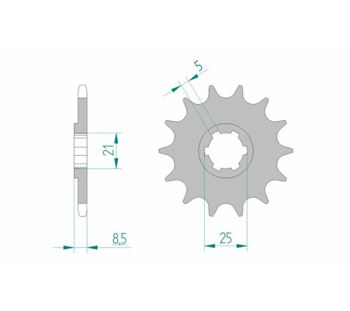 Pignon AFAM acier standard 24302 - 520