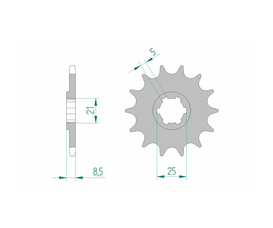 Pignon AFAM acier standard 24302 - 520