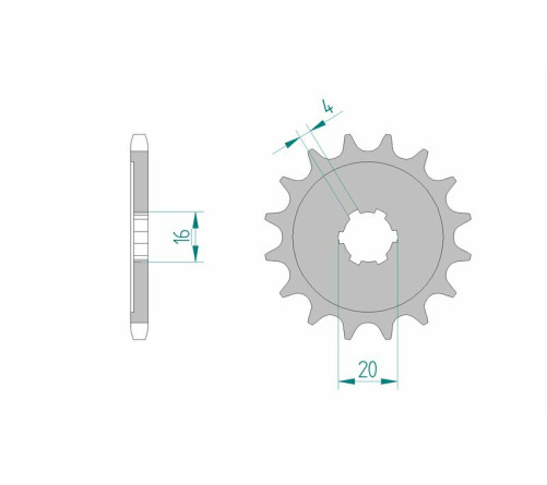 Pignon AFAM acier standard 24100 - 428