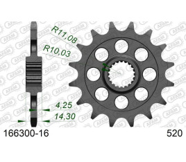 Pignon AFAM acier standard 166300 - 520