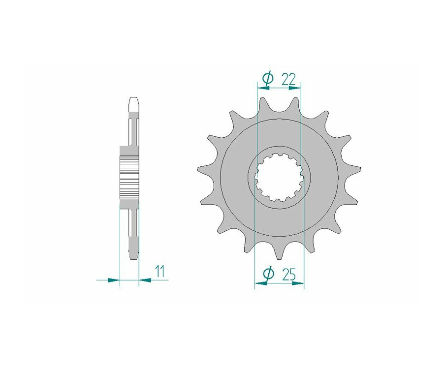 Pignon AFAM acier standard 37400 - 520