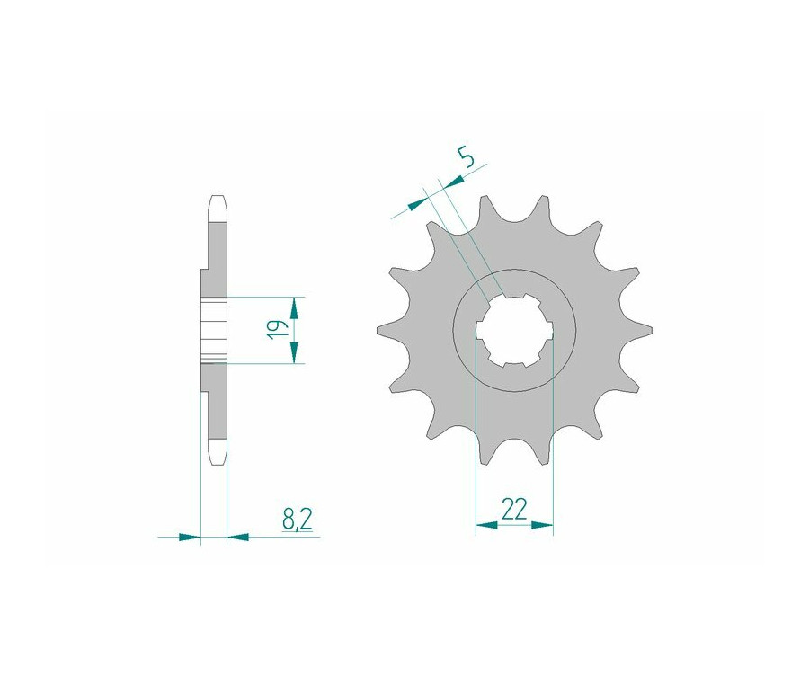 Pignon AFAM acier standard 22302 - 520