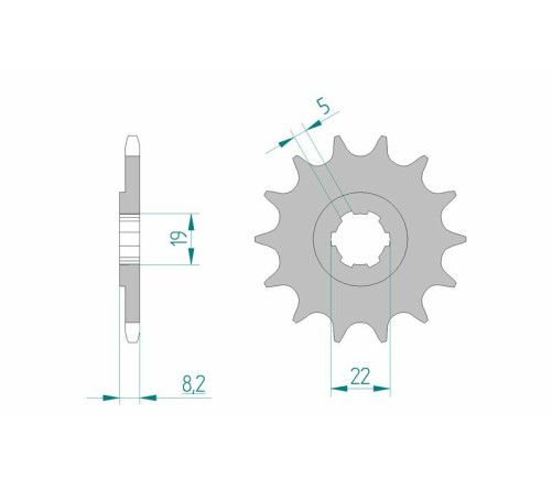 Pignon AFAM acier standard 22302 - 520