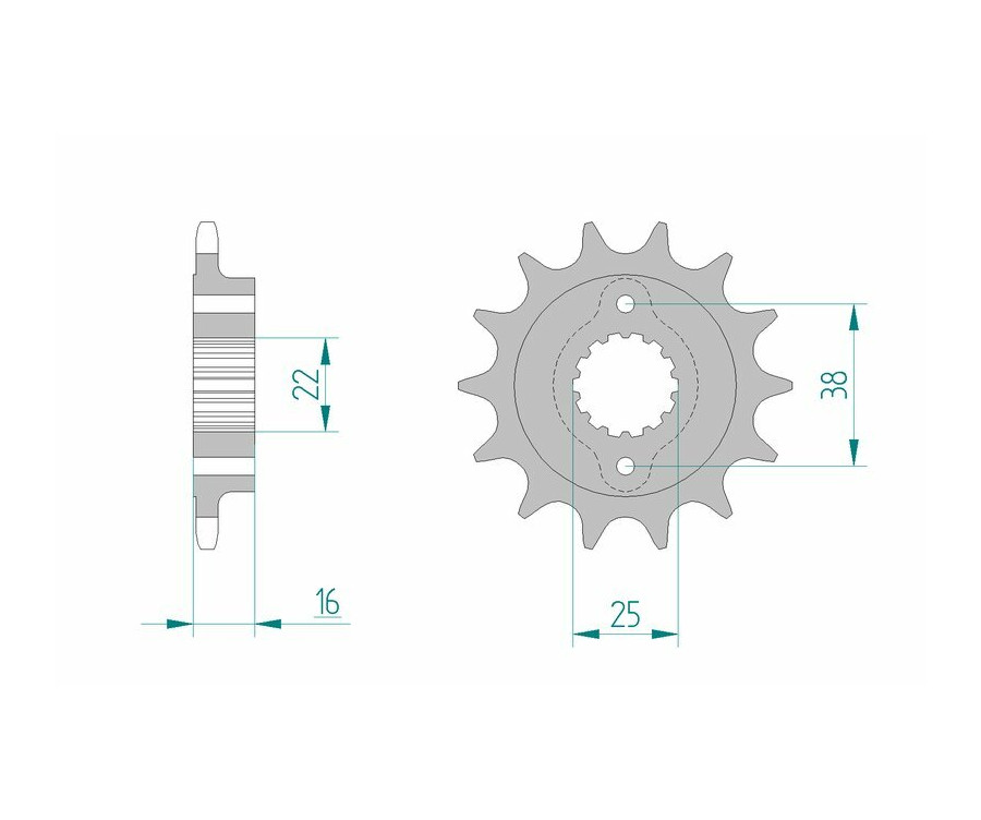 Pignon AFAM acier standard 52610 - 520