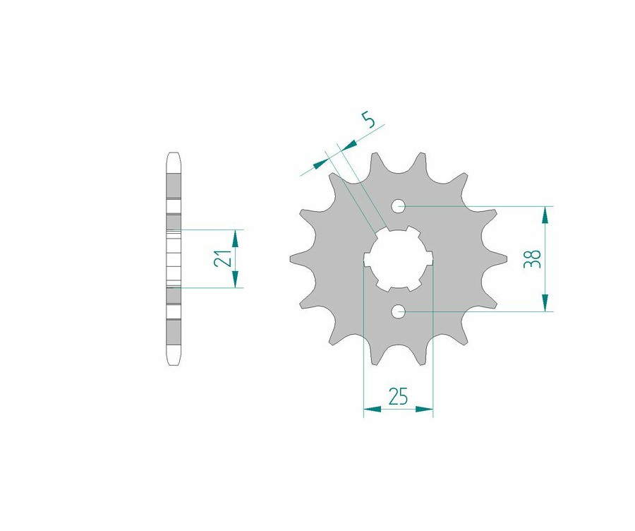 Pignon AFAM acier standard 21308 - 520