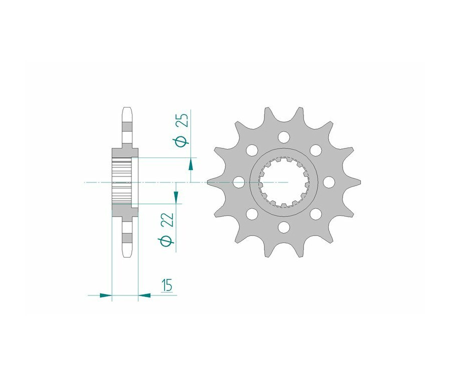 Pignon AFAM acier standard 24507 - 520