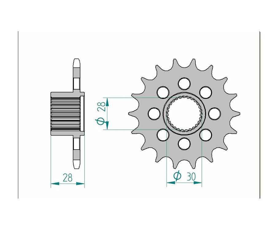 Pignon AFAM acier standard 37601 - 525