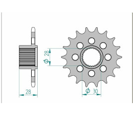 Pignon AFAM acier standard 37601 - 525