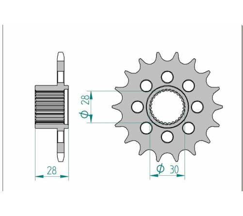 Pignon AFAM acier standard 37601 - 525