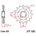 Pignon JT SPROCKETS acier standard 1381 - 520