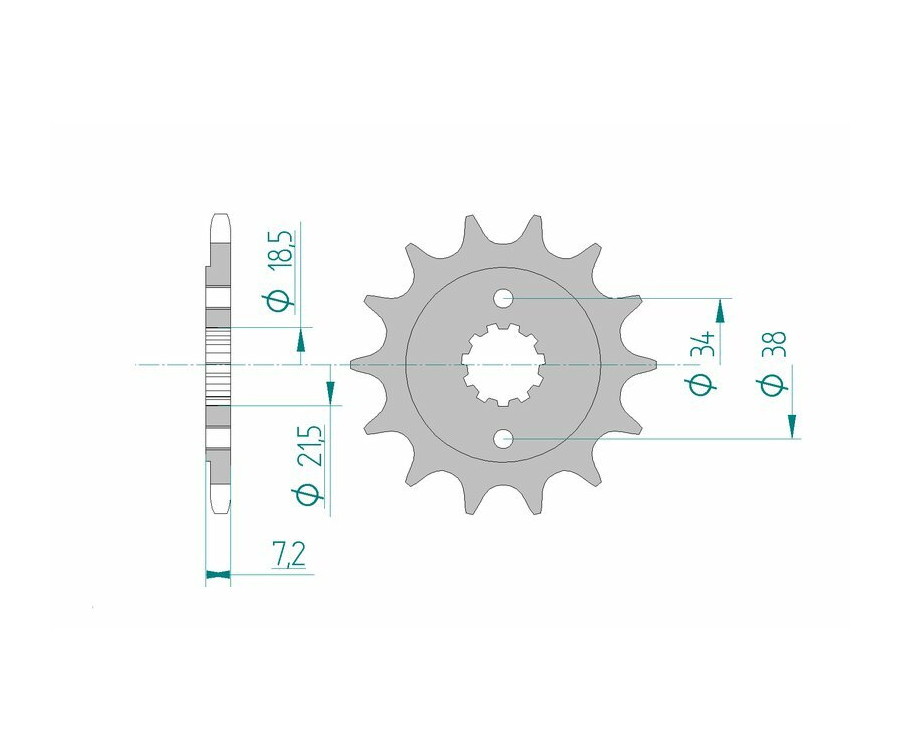 Pignon AFAM acier standard 20320 - 520