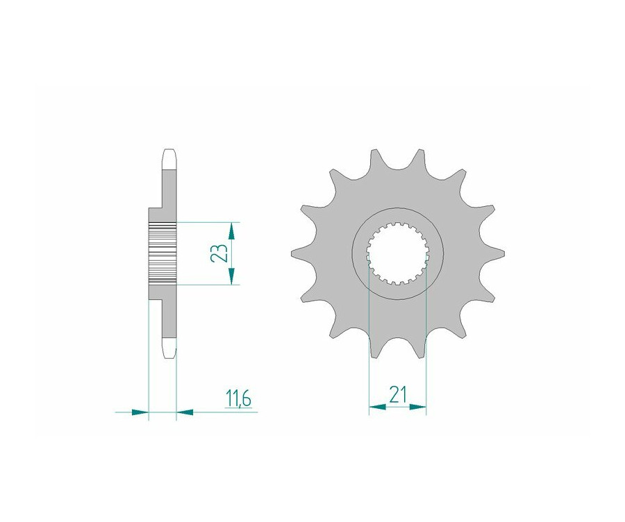 Pignon AFAM acier standard 21307 - 520