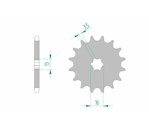 Pignon AFAM acier standard 22102 - 428