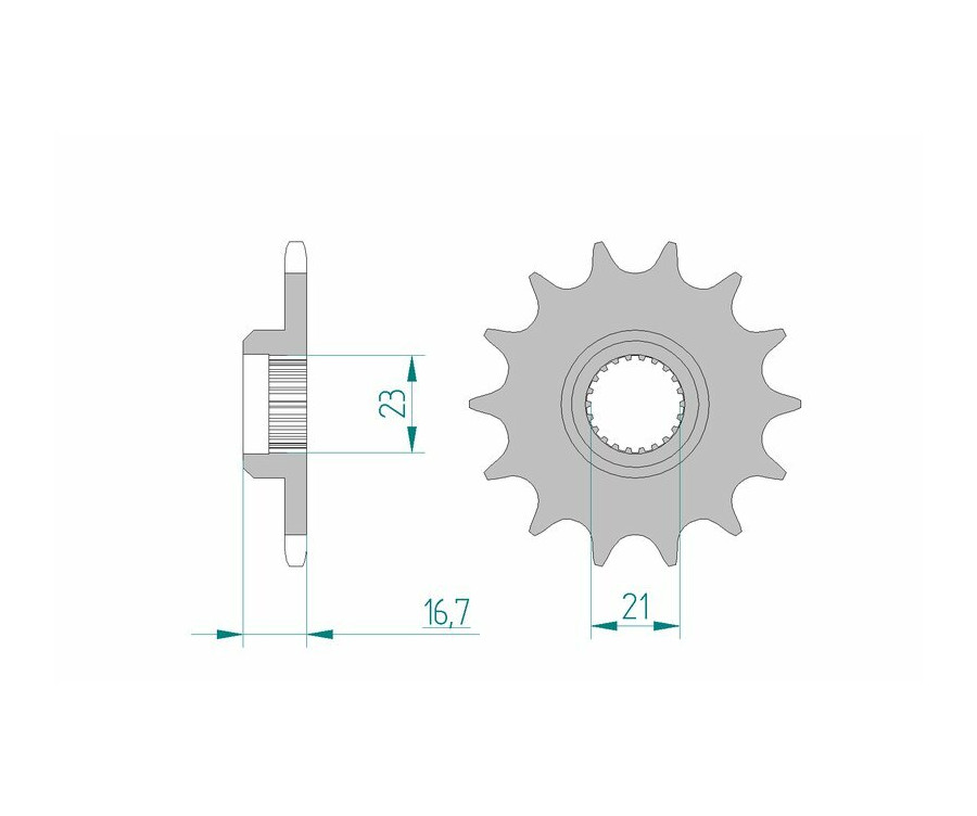 Pignon AFAM acier standard 21506 - 520