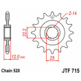 Pignon JT SPROCKETS acier standard 715 - 520