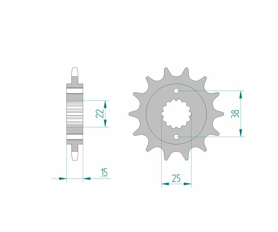 Pignon AFAM acier standard 52607 - 520