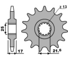 Pignon PBR acier anti-bruit 2041 - 525