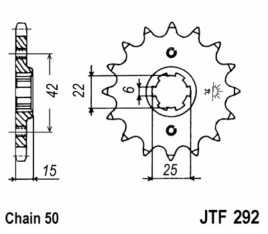 Pignon JT SPROCKETS acier standard 292 - 525