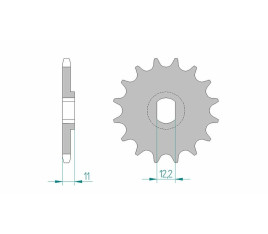 Pignon AFAM acier standard 55201 - 428