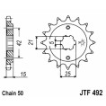 Pignon JT SPROCKETS acier standard 492 - 520