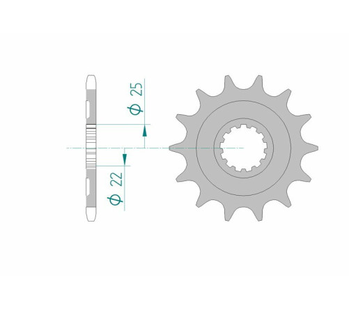 Pignon AFAM acier standard 27502 - 520