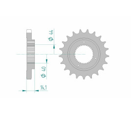 Pignon AFAM acier standard 94602 - 530