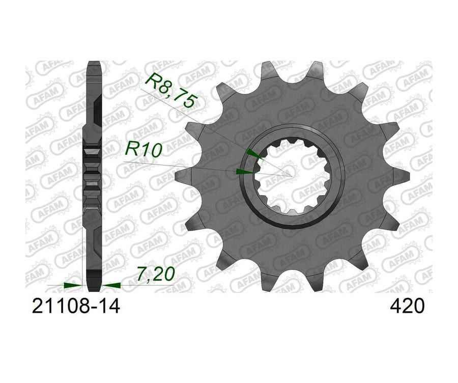 Pignon AFAM acier standard 21108420