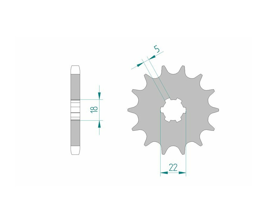 Pignon AFAM acier standard 22501 - 530