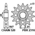 Pignon PBR acier standard 2316 - 520