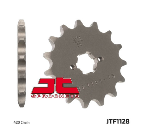 Pignon JT SPROCKETS acier standard 1128 - 420 - 1077207001