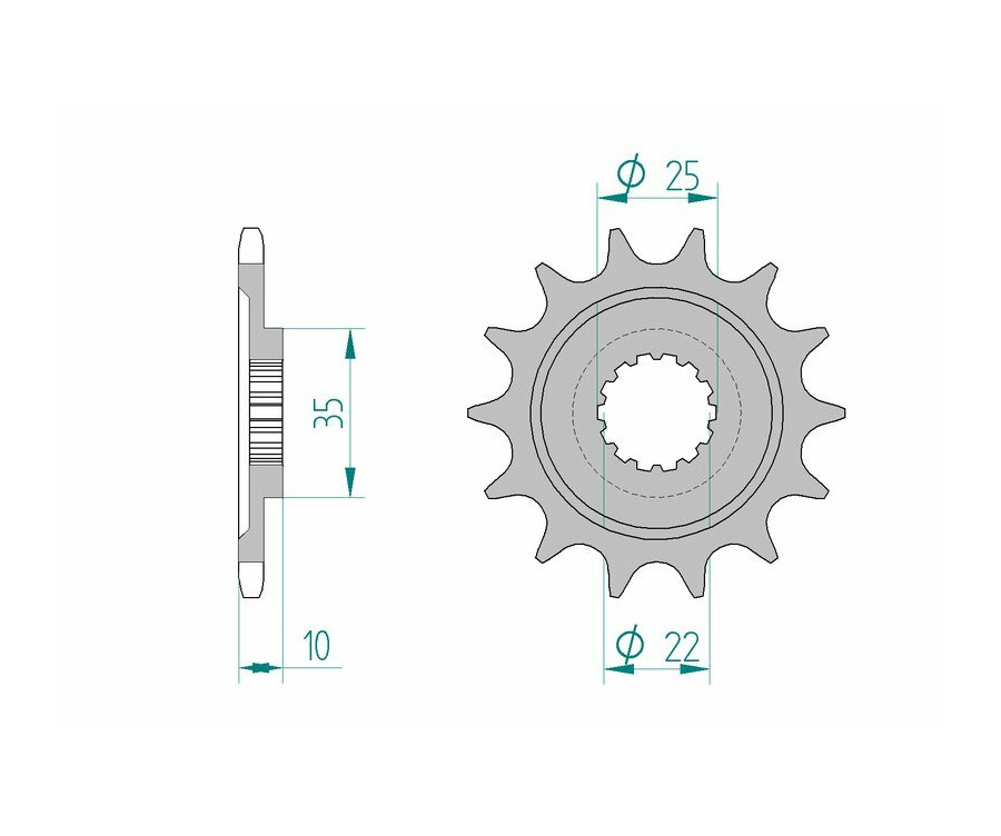 Pignon AFAM acier standard 94604 - 520