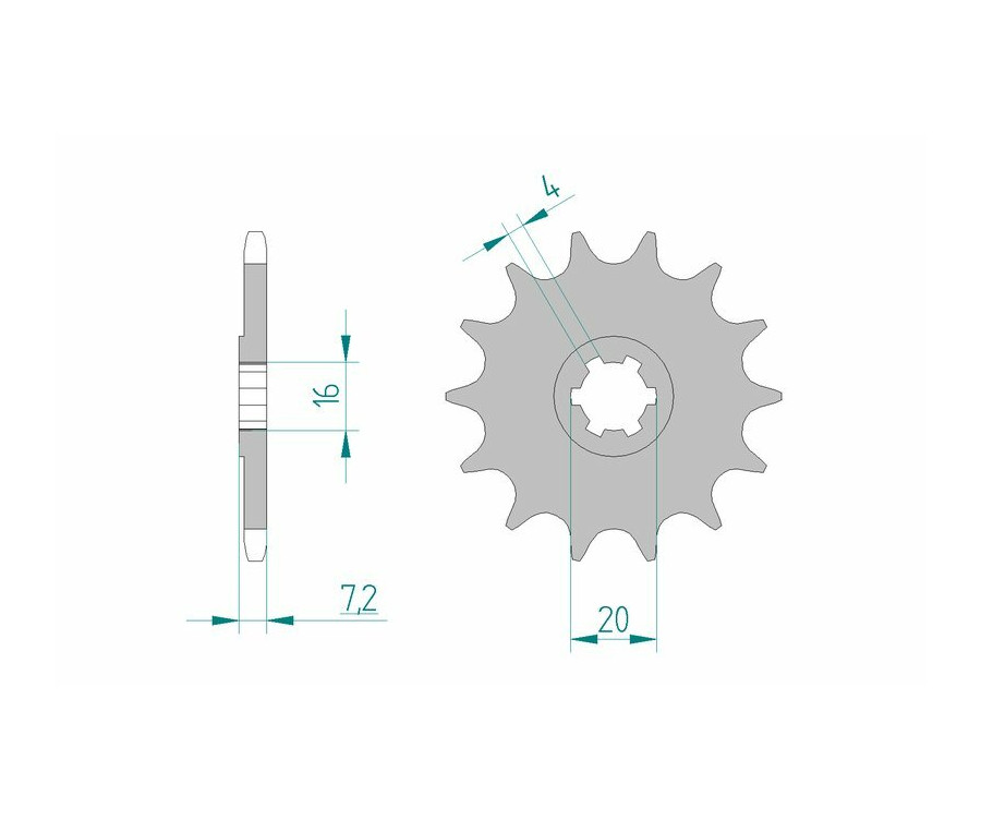 Pignon AFAM acier standard 22104 - 520