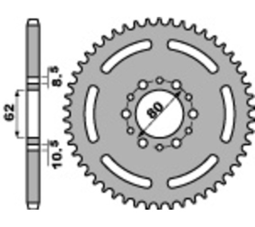 Couronne PBR acier standard 845 - 520 - 1075461001