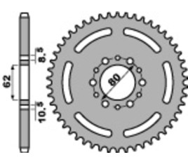 Couronne PBR acier standard 845 - 520