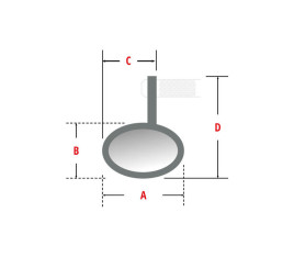 Rétroviseur embout de guidon HIGHSIDER Montana Rim avec clignotant/feu de position LED - à l'unité