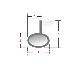 Rétroviseur embout de guidon HIGHSIDER Conero 2 long - à l'unité