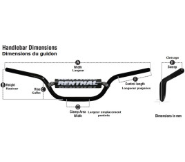 Guidon RENTHAL Fatbar 826 KTM High/Husq Enduro