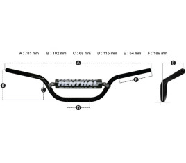 Guidon RENTHAL Fatbar 745 Enduro