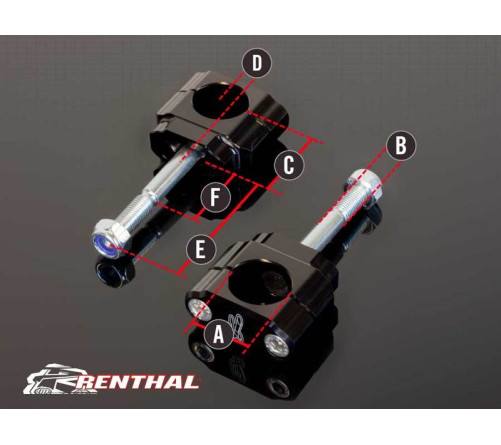 Pontets de guidon RENTHAL 36Tech Ø36mm Fatbar®36 Suzuki - 1042007