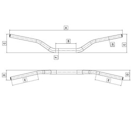 Guidon TOMASELLI HRN aluminium - Bas