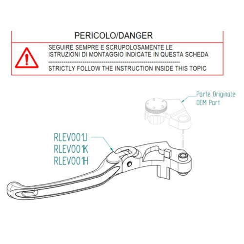 Kit leviers repliables/réglables LIGHTECH magnésium/aluminium - 1126894