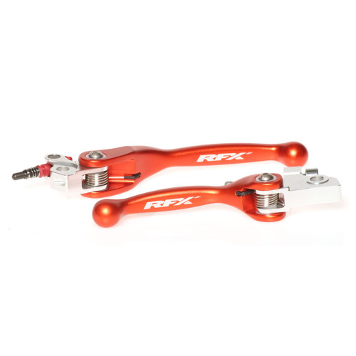 Ensemble de leviers flexibles forgés RFX Race (Orange) - KTM SX65/85