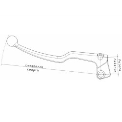 Levier d'embrayage complet DOMINO poli Aprilia Tuono 50/RS50