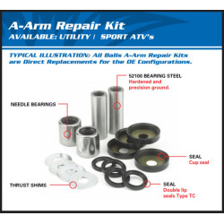 Kit reconditionnement de triangle supérieur/inférieur ALL BALLS Suzuki/Arctic Cat