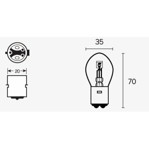 Ampoule TECNIUM S1 12V 25/25W - x10 - 1079296