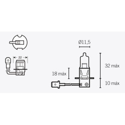 Ampoule V PARTS H3 12V 55W - 1079305