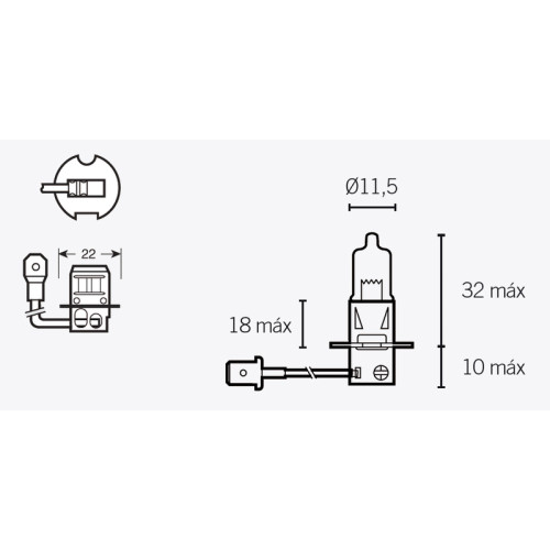 Ampoule V PARTS H3 12V 55W - 1079305