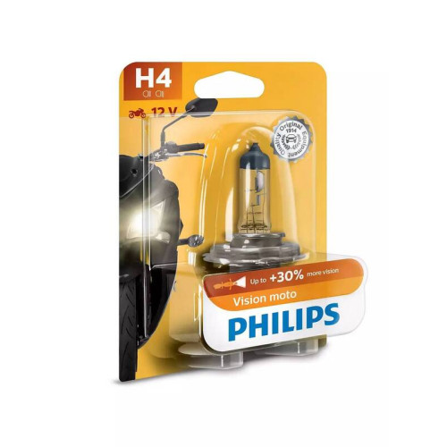 Ampoule PHILIPS H4 Vision Moto 12V/60/55W - x1 - 1080730