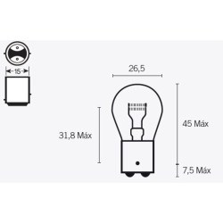 Ampoule TECNIUM S25 12V 21/5W - x10 - 1079293